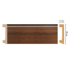 Цветной напольный плинтус Decomaster D235-74 ШК/20 (80*17*2400 мм)